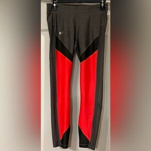 Under Armour Women’s Med Gray Compression HeatGear Athletic Stretch Leggings